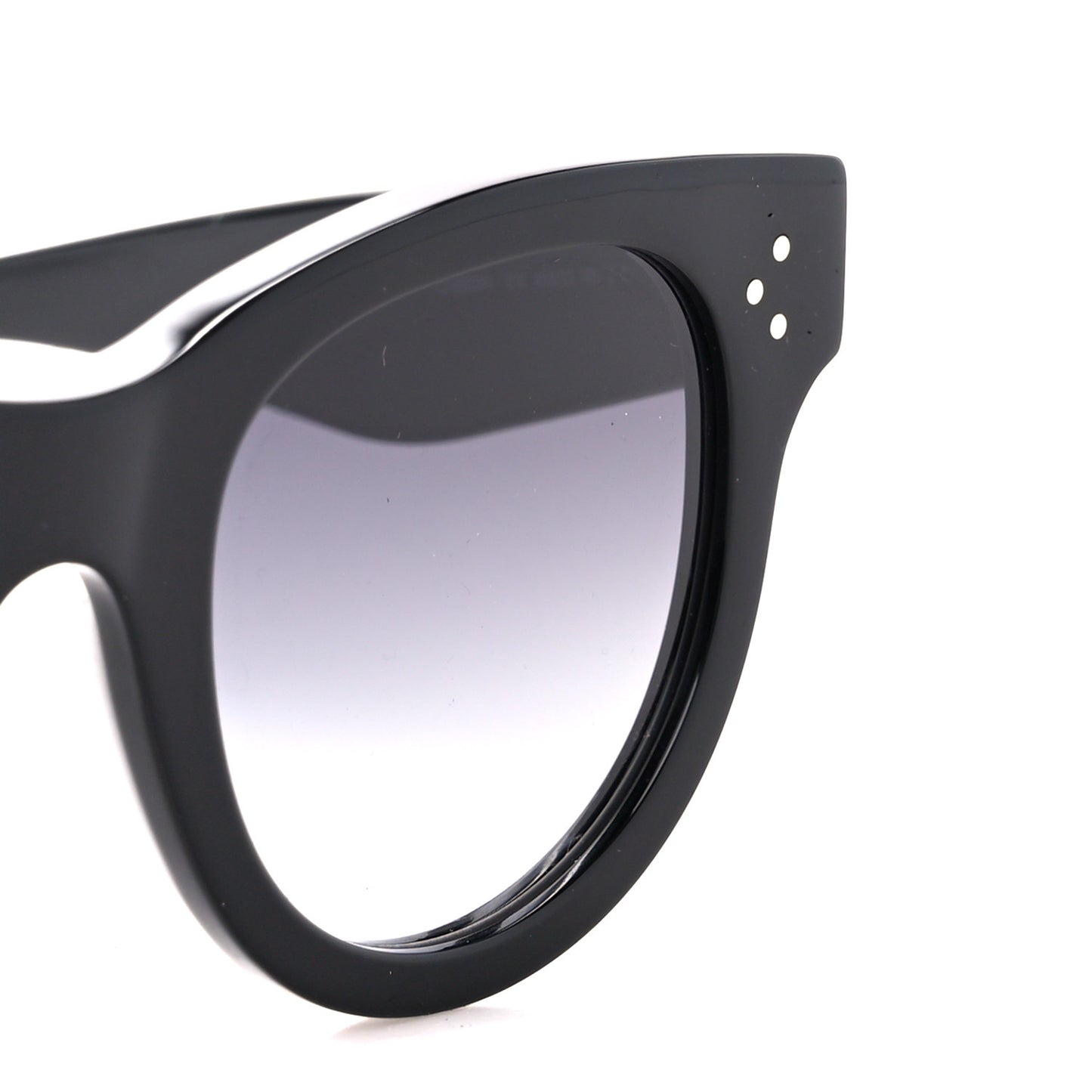 Acetate Studded Mineral Round Sunglasses CL40031N Black