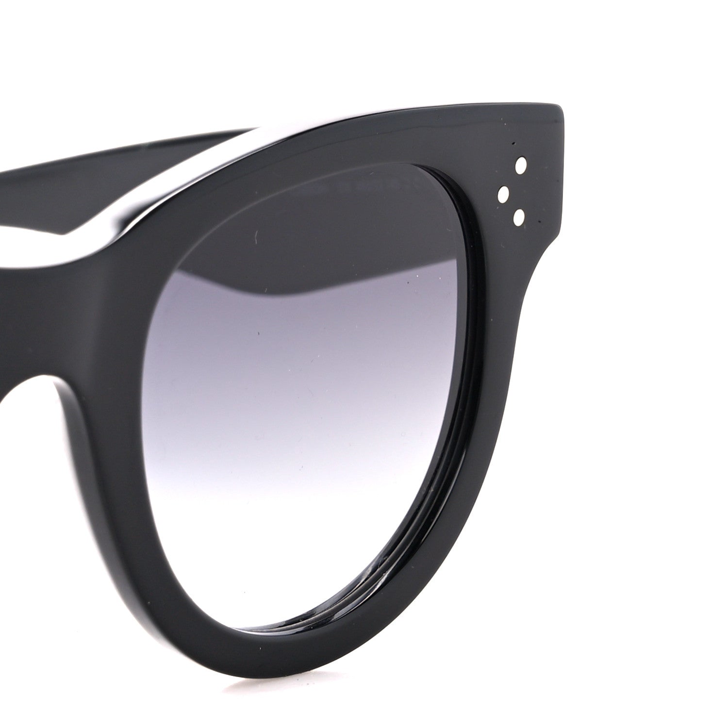 Celine Acetate Studded Mineral Round Sunglasses CL40031N Black 7 of 8