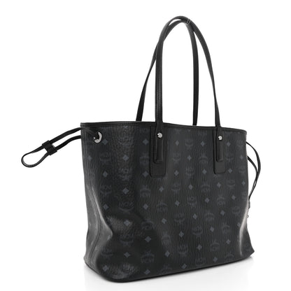 MCM Visetos Medium Liz Reversible Shopper Tote Black 5 of 16