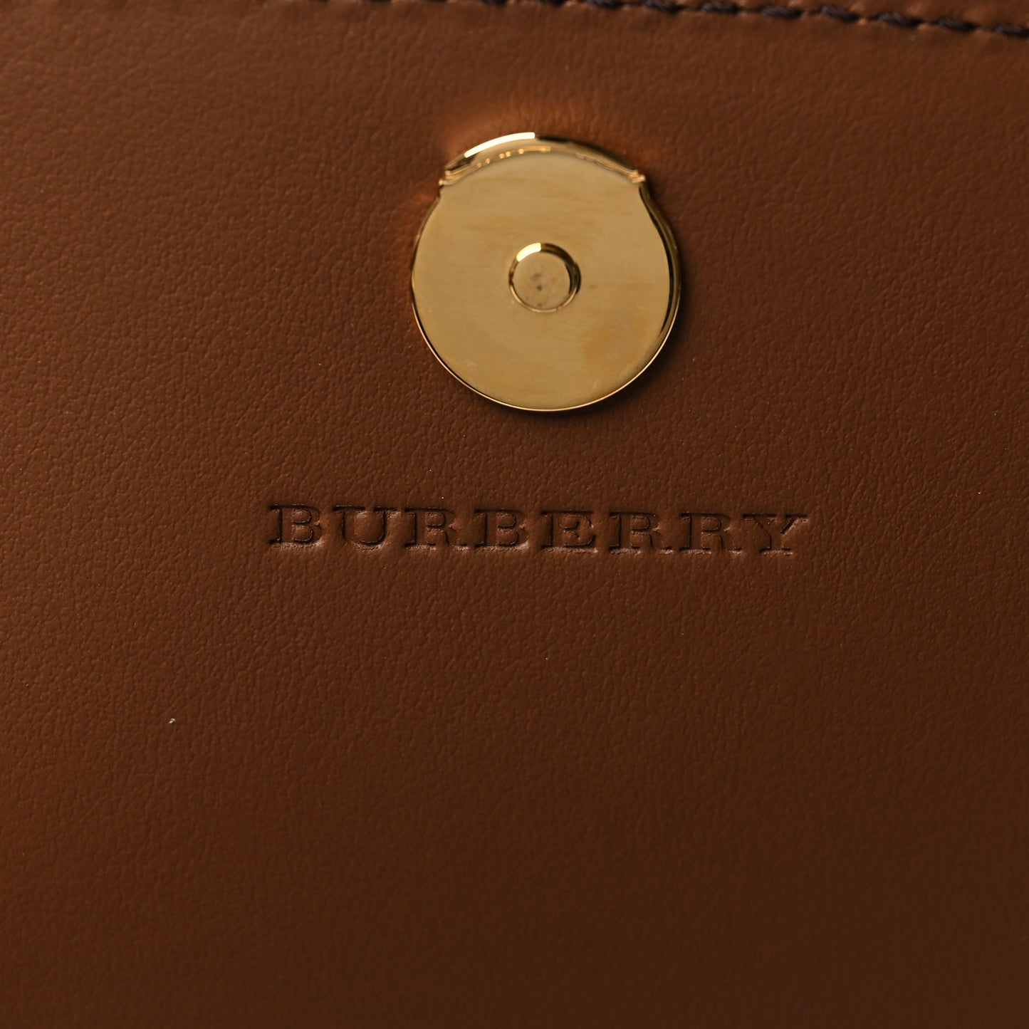 Derby Calfskin House Check Henley Wallet On Chain Tan
