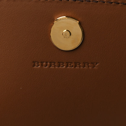 Burberry Derby Calfskin House Check Henley Wallet On Chain Tan 5 of 7