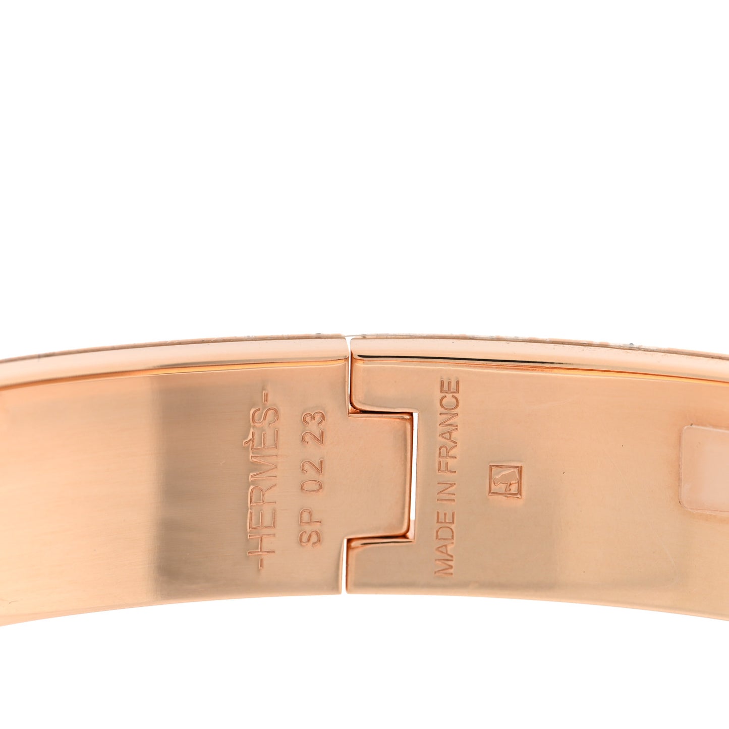 Enamel Narrow Clic Clac H Bracelet GM Gris