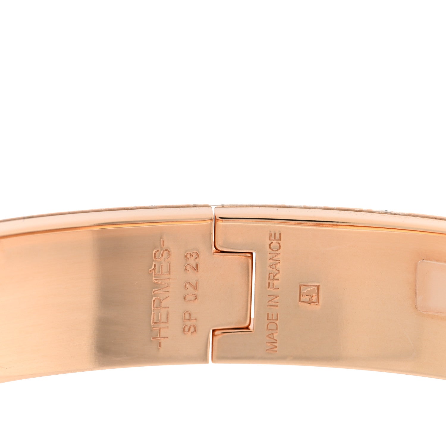 Hermes Enamel Narrow Clic Clac H Bracelet GM Gris 4 of 5