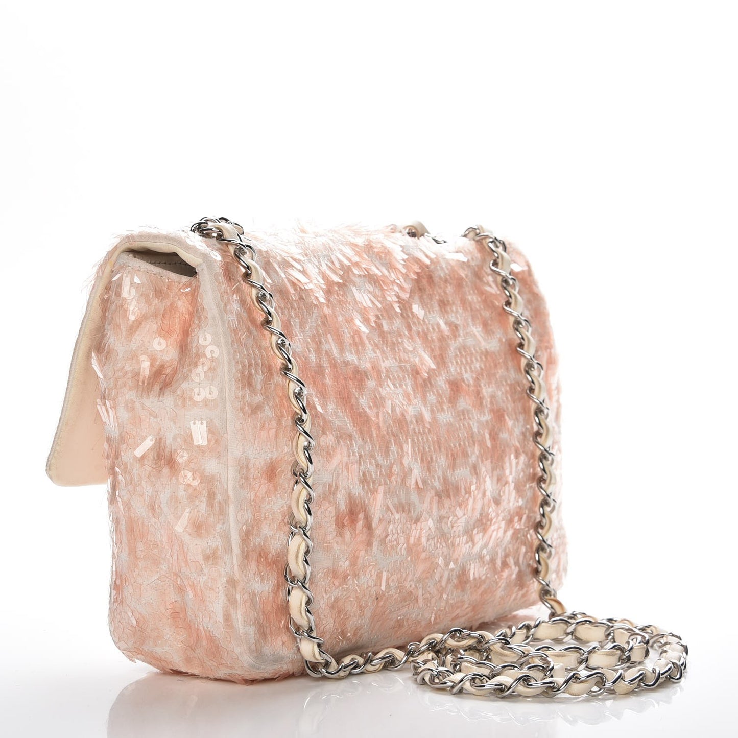 Sequin Paillette Small Flap Light Pink