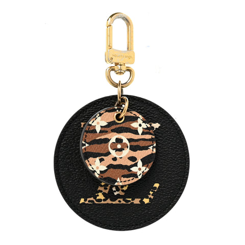 Monogram Giant Jungle Bag Charm Key Holder Black