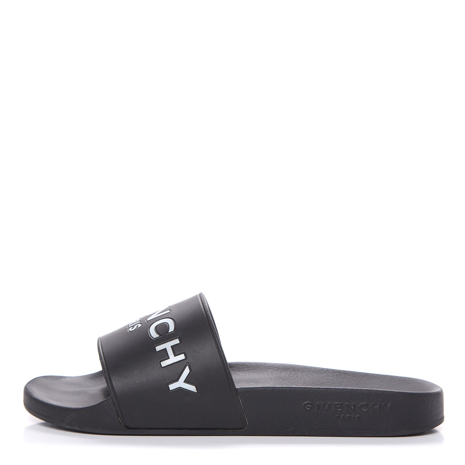 Givenchy Rubber Logo Womens Pool Slide Sandals 36 Black 1 of 9