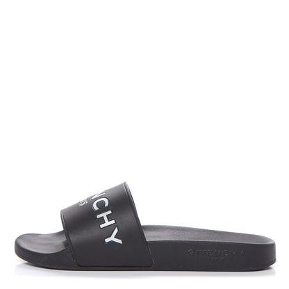 Givenchy Rubber Logo Womens Pool Slide Sandals 36 Black 1 of 9