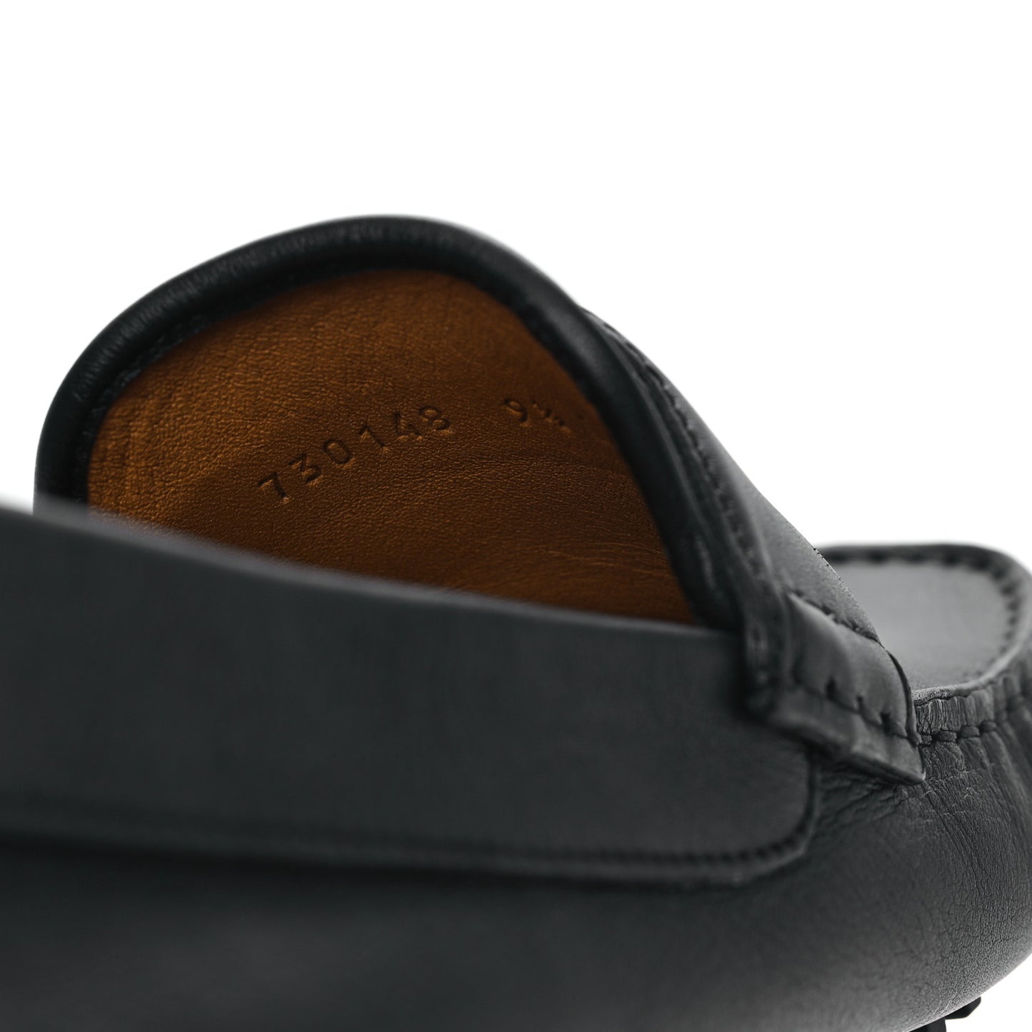 Soft Clove Calfskin Mens Interlocking G Driver Loafers 9.5 Black