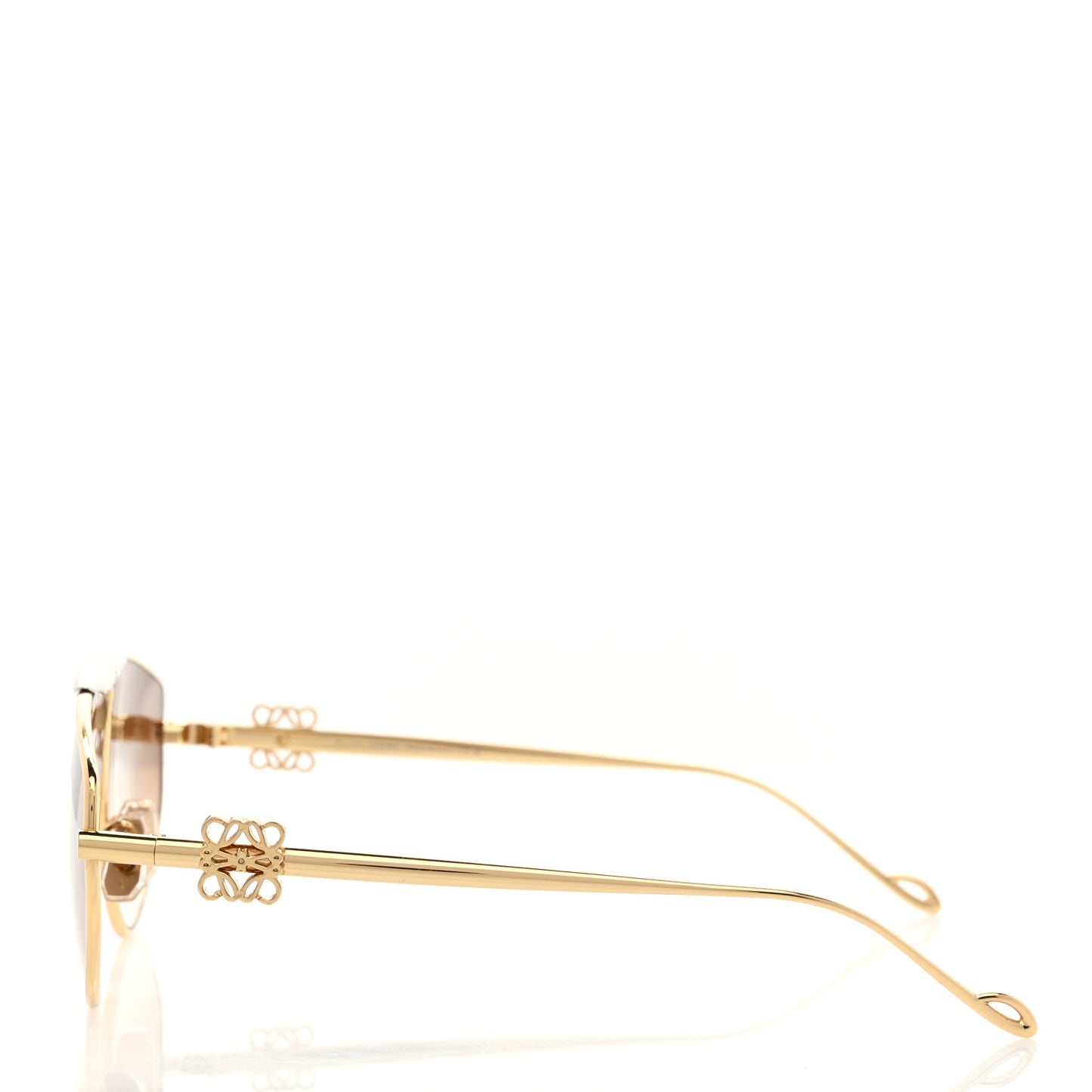 Metal Anagram Aviator Sunglasses LW40116U Gold