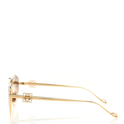 Loewe Metal Anagram Aviator Sunglasses LW40116U Gold 3 of 7