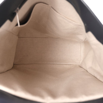 Bottega Veneta Canvas Calfskin Intrecciato Sassolungo Backpack Dark Blue 4 of 9