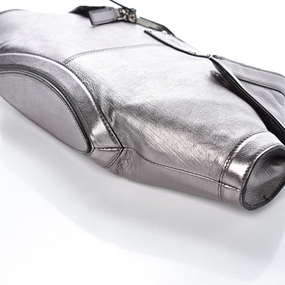 Alexander McQueen Metallic Lambskin De Manta Clutch Gun 9 of 10