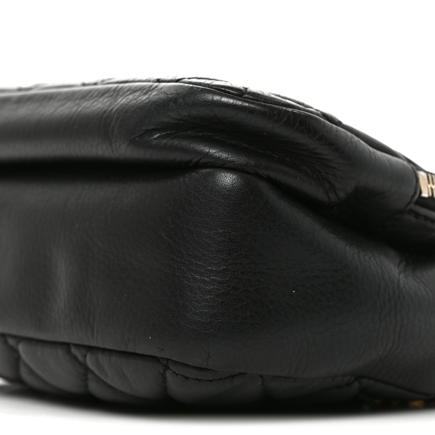 Calfskin Quilted Day Trips Camera Case Black