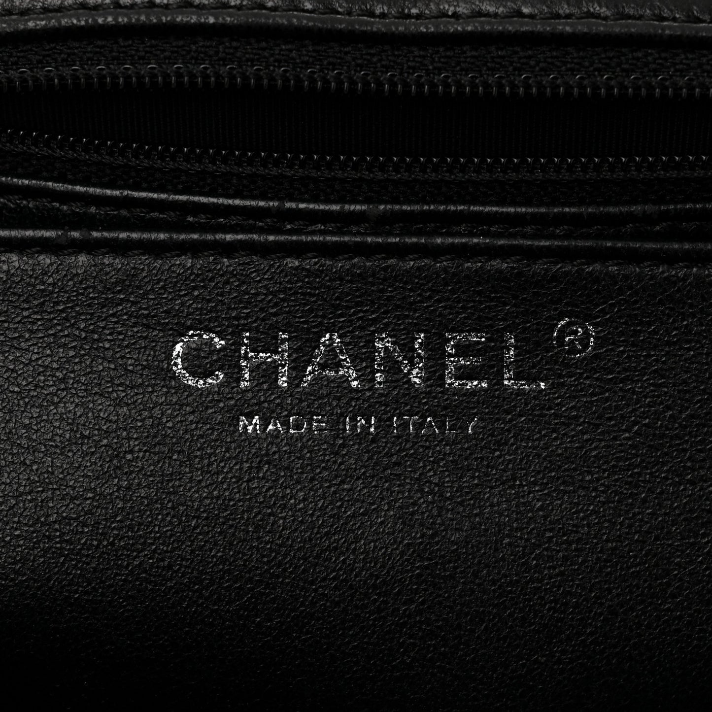 Patent Quilted Jumbo Single Flap Black
