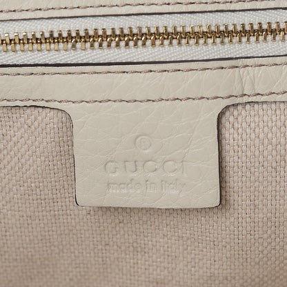 Gucci Pebbled Calfskin Large Soho Top Handle Bag Off White 6 of 20