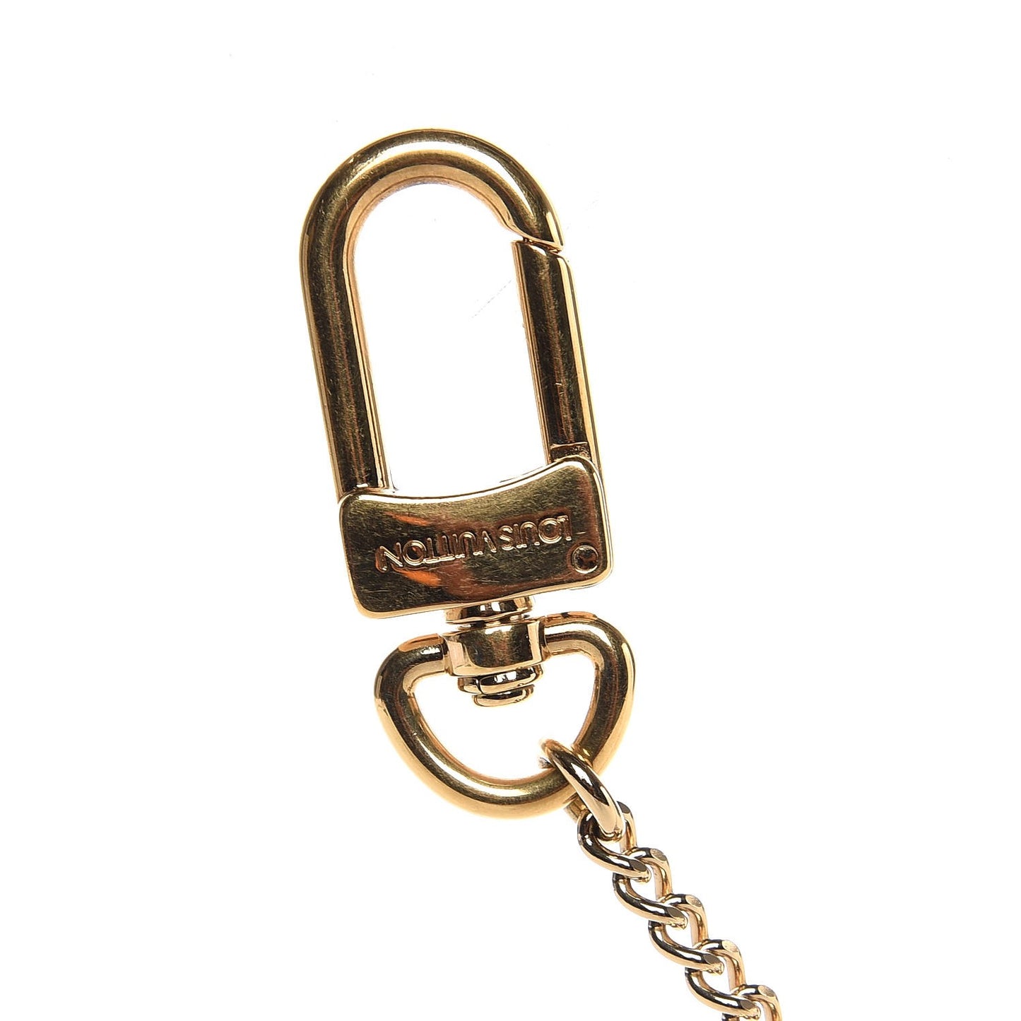 Metal Pochette Extender Key Ring Chain Gold