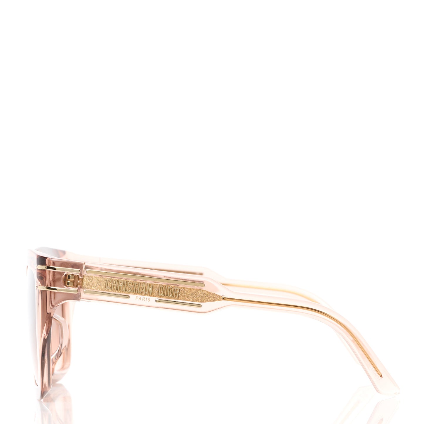 Acetate Diorsignature S10F Square Sunglasses Transparent Pink
