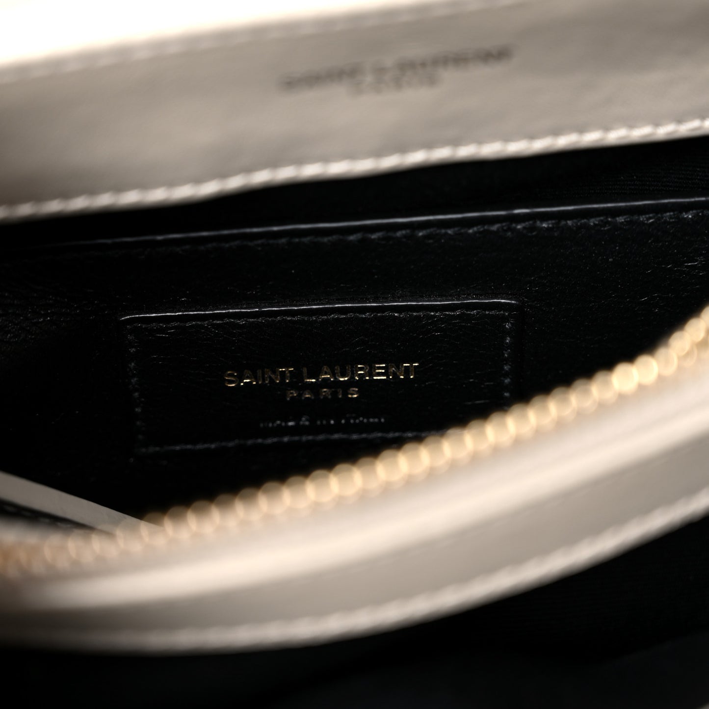Calfskin Y Quilted Monogram Small Loulou Chain Satchel Ivory