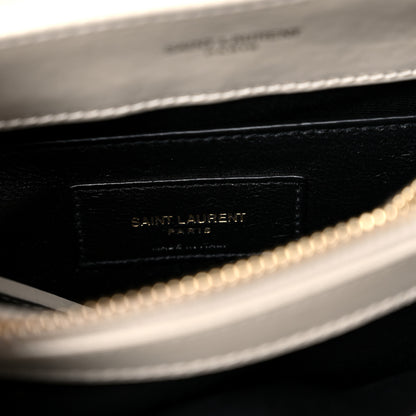 Saint Laurent Calfskin Y Quilted Monogram Small Loulou Chain Satchel Ivory 8 of 10