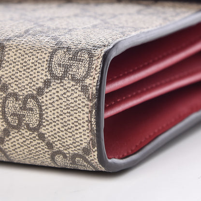 Gucci GG Supreme Monogram Mini Dionysus Chain Wallet Beige Vulcanic Red 9 of 10