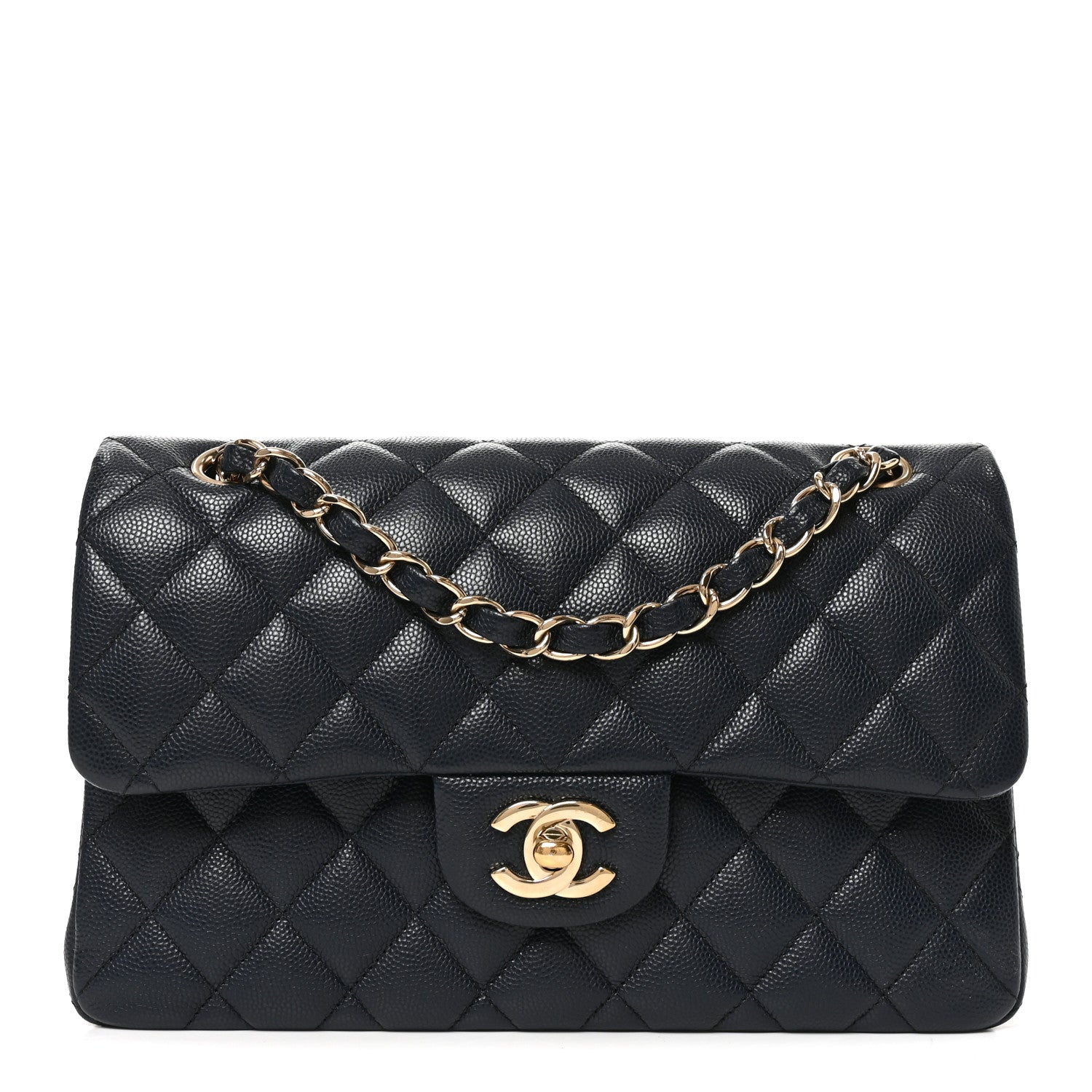 Chanel Caviar Quilted Small Double Flap Dark Navy 1 of 10