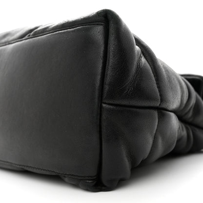Saint Laurent Lambskin Quilted Medium Loulou Puffer Monogram Chain Satchel Black 10 of 12