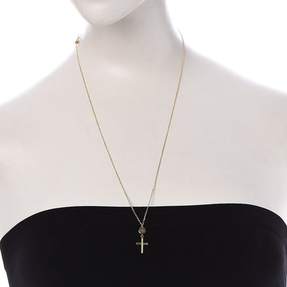 Gucci 18K Yellow Gold Cross Pendant Necklace 2 of 6