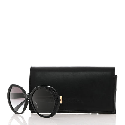 Chanel Acetate Sequin Round Sunglasses 5451-A Black 8 of 8