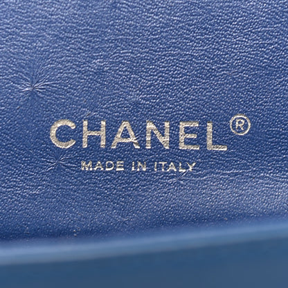 Chanel Patent Quilted Maxi Double Flap Blue 5 of 8