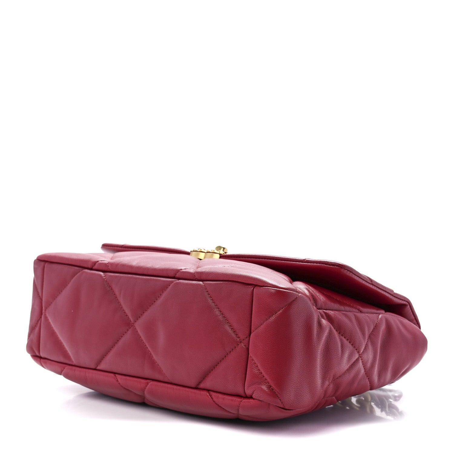 Chanel Goatskin Quilted Large Chanel 19 Flap Dark Pink 9 of 11