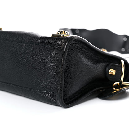 Balenciaga Chevre Gold Metallic Edge Hardware Mini City Black 9 of 11