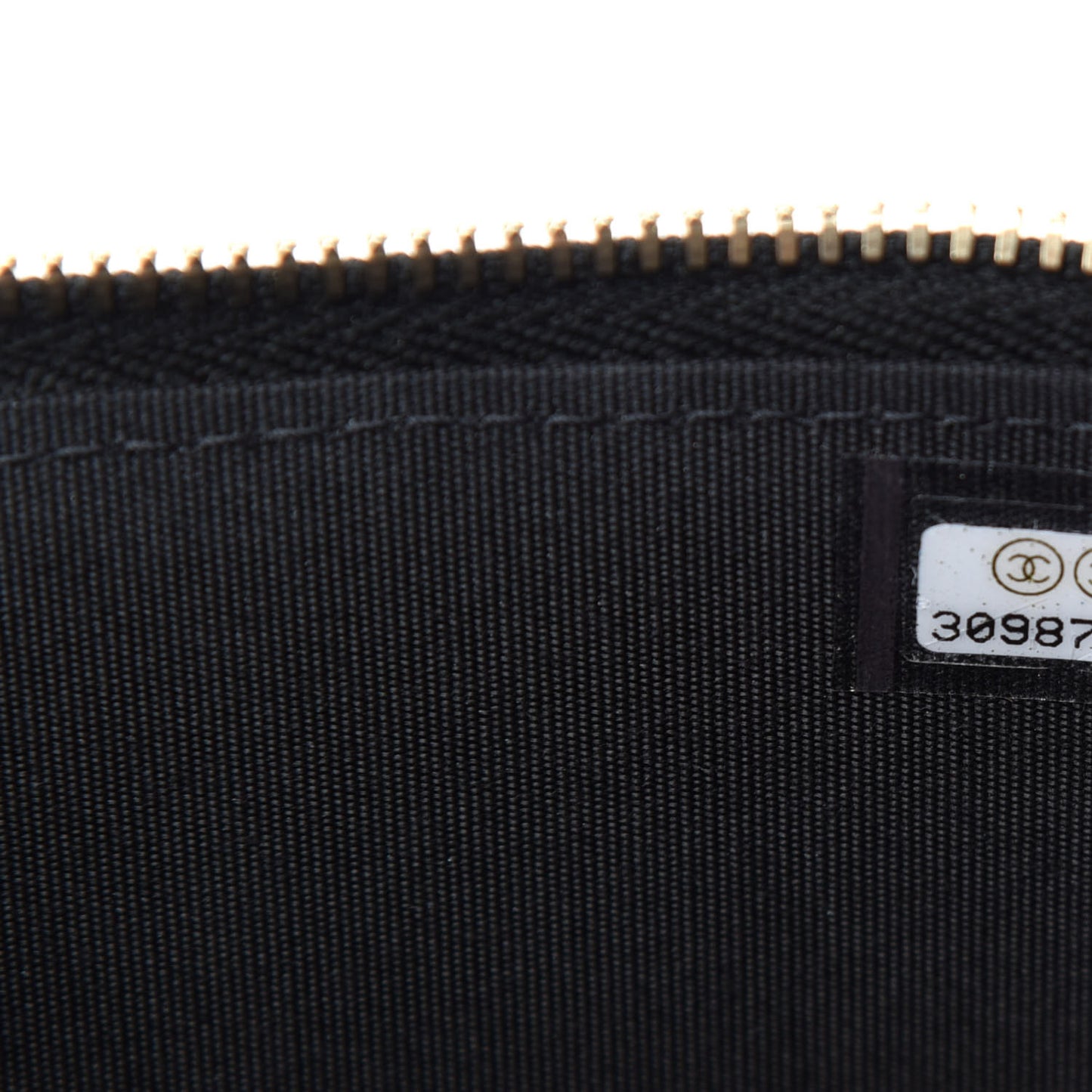 Raffia Jute Striped Small Vanity Case With Chain Black Beige