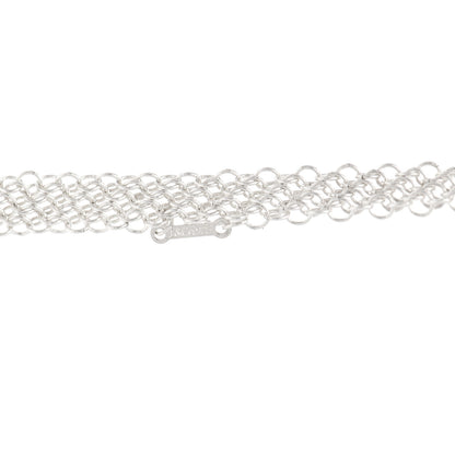 Tiffany Sterling Silver Elsa Peretti Mesh Bib Necklace 4 of 5