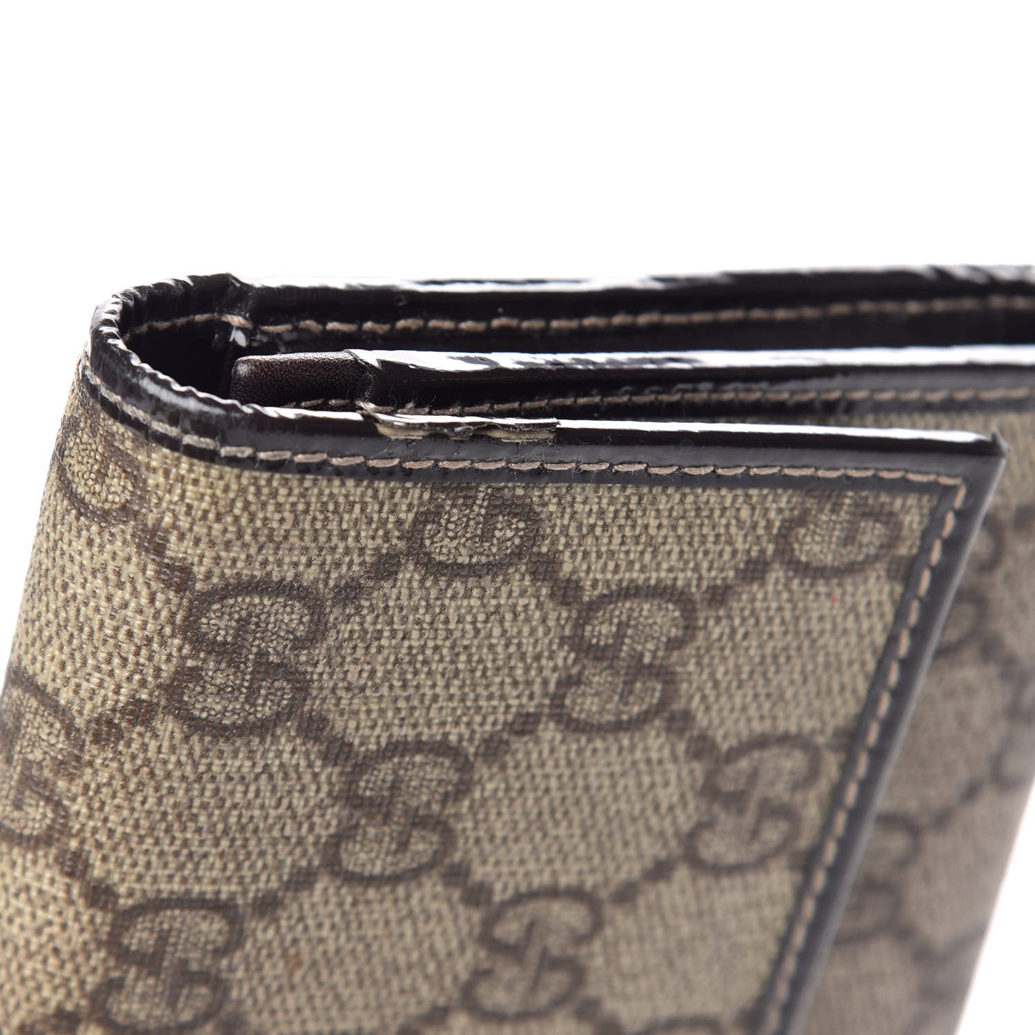 Gucci GG Plus Monogram Joy Continental Flap Wallet Beige Ebony Dark Brown 10 of 10