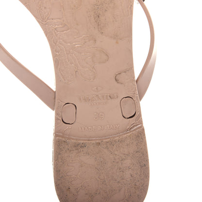 Valentino Garavani PVC Jelly Rockstud Bow Thong Sandals 39 Poudre 9 of 9