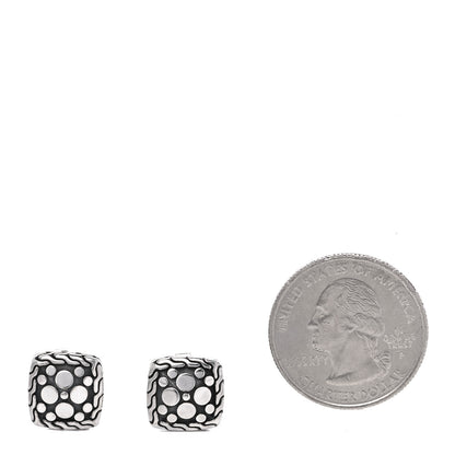 John Hardy Sterling Silver Jaisalmer Dot Square Earrings 2 of 7