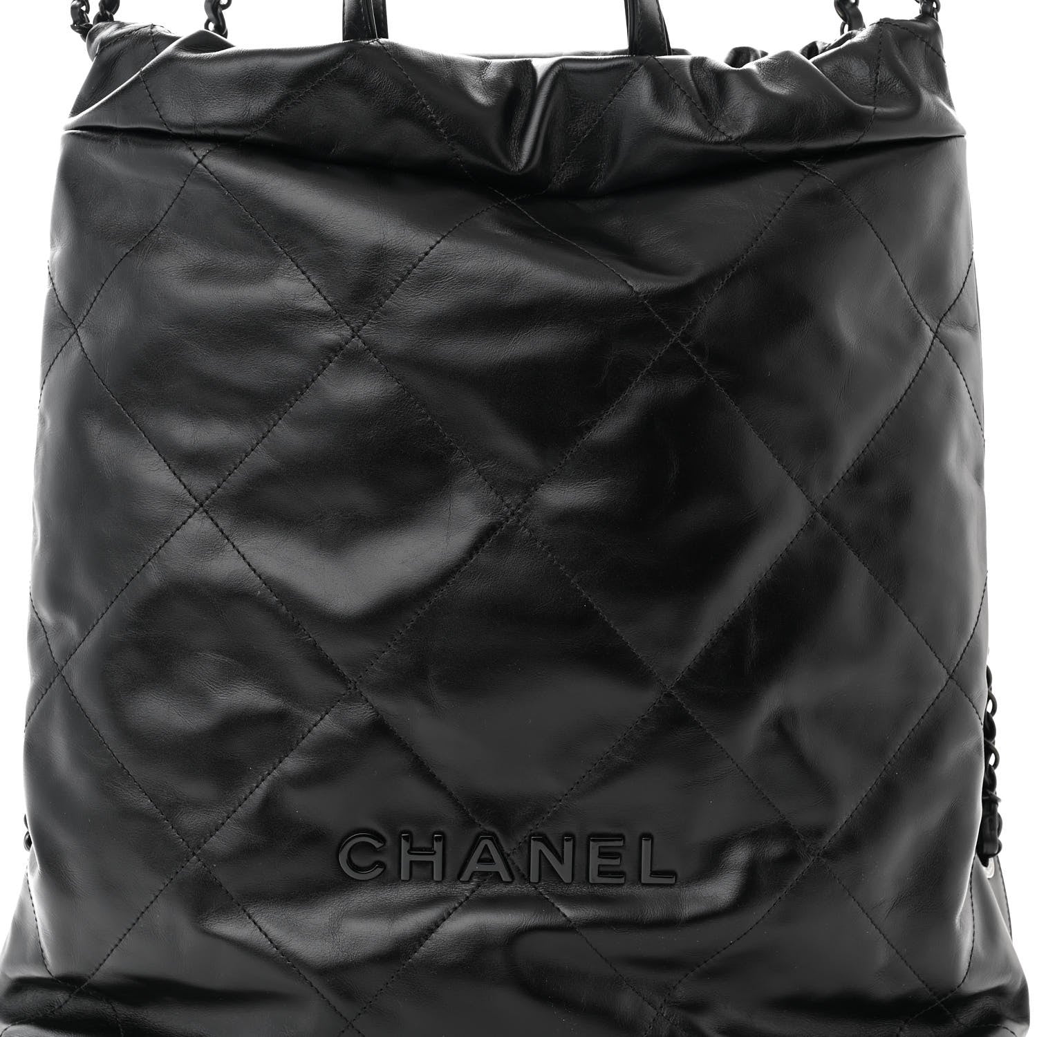 Chanel Shiny Calfskin Quilted Chanel 22 Backpack So Black 8 of 11