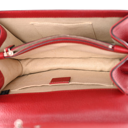 Gucci Dollar Calfskin Crystal Web Medium Dionysus Bamboo Top Handle Bag Hibiscus Red Black Diamond 5 of 14