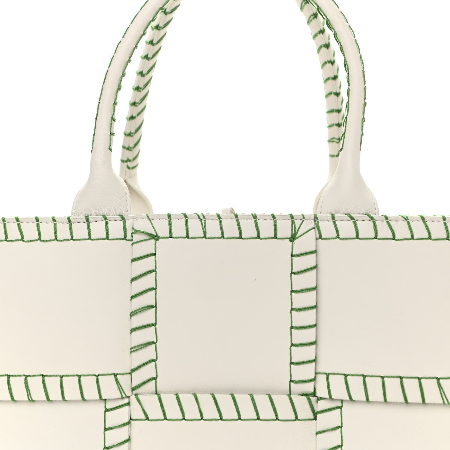 Bottega Veneta Nappa Maxi Intrecciato Overlock Stitched Small Arco Tote White Parakeet 7 of 12