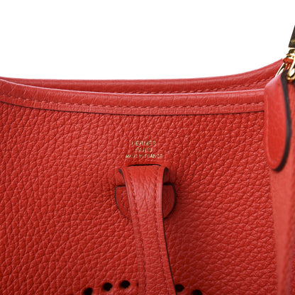 Hermes Taurillon Clemence Evelyne TPM Rouge Tomate Rouge Pivoine 6 of 11