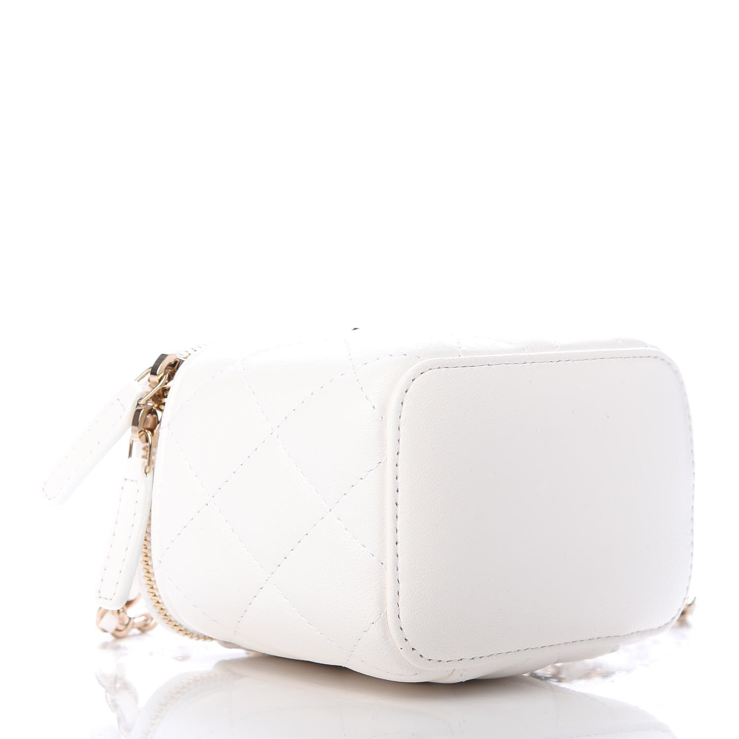 Chanel Lambskin Quilted My Chanel Lady Vanity Case With Chain White 4 of 10