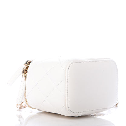 Chanel Lambskin Quilted My Chanel Lady Vanity Case With Chain White 4 of 10