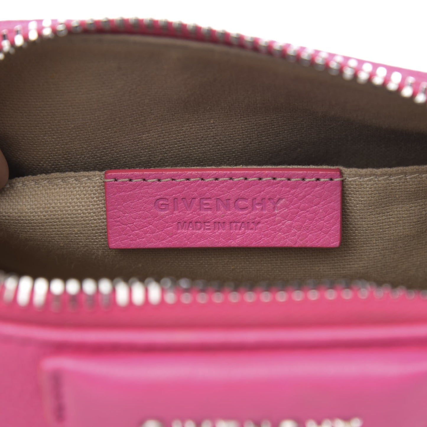 Sugar Goatskin Antigona Wristlet Pink