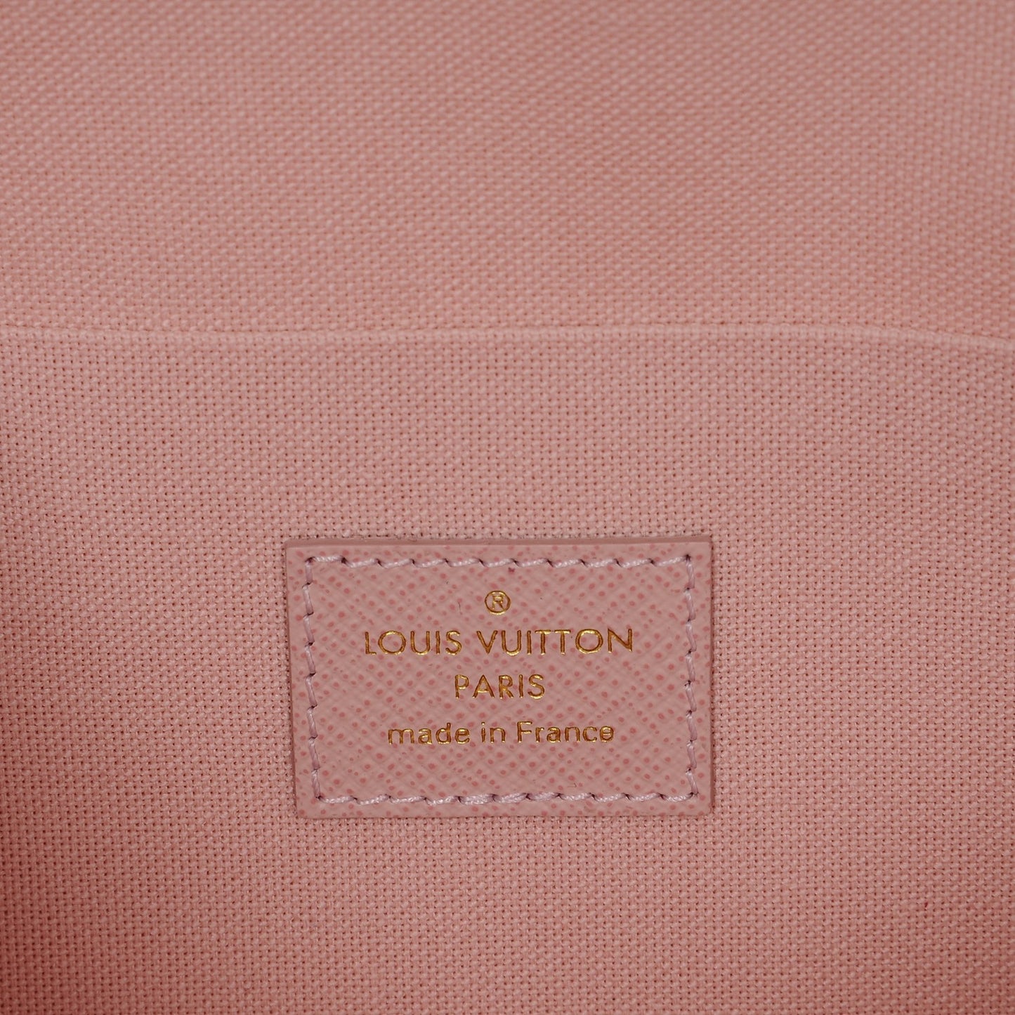 Damier Azur Pochette Felicie Chain Wallet Rose Ballerine