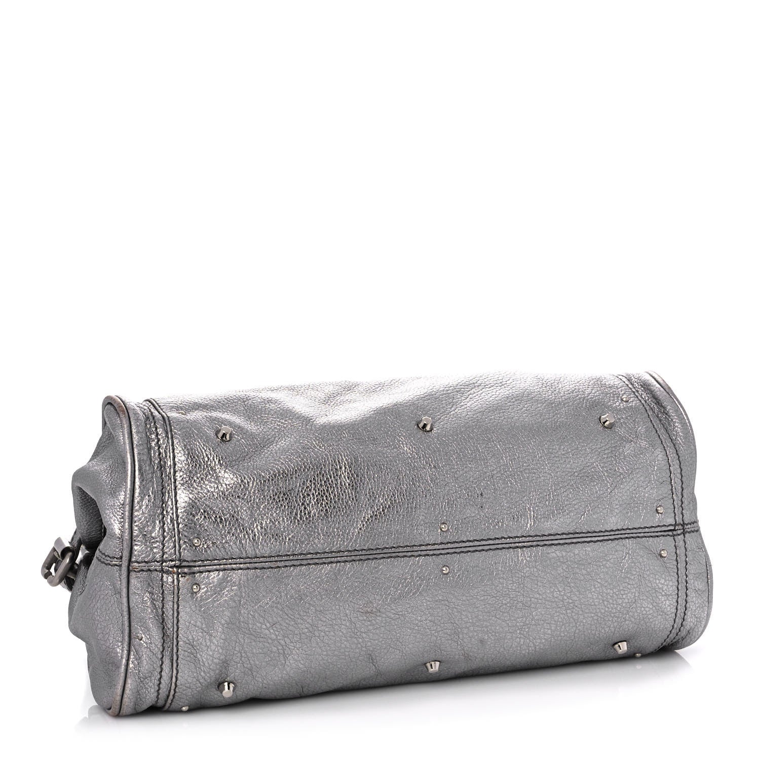 Chloe Metallic Calfskin Paddington Satchel Silver 4 of 12