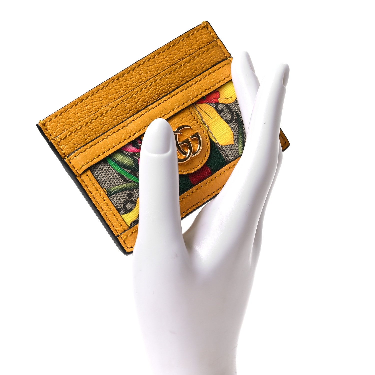 Gucci GG Supreme Monogram Flora Web Ophidia Card Holder Beige Multicolor Crop 2 of 6