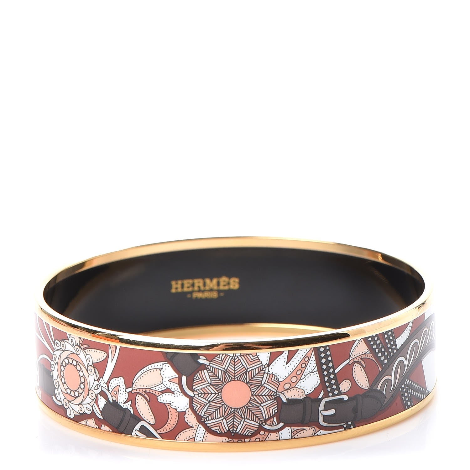 Hermes Enamel Printed Wide Festival des Amazones Bracelet 65 Collectionneur 1 of 6