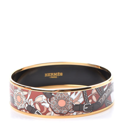 Hermes Enamel Printed Wide Festival des Amazones Bracelet 65 Collectionneur 1 of 6