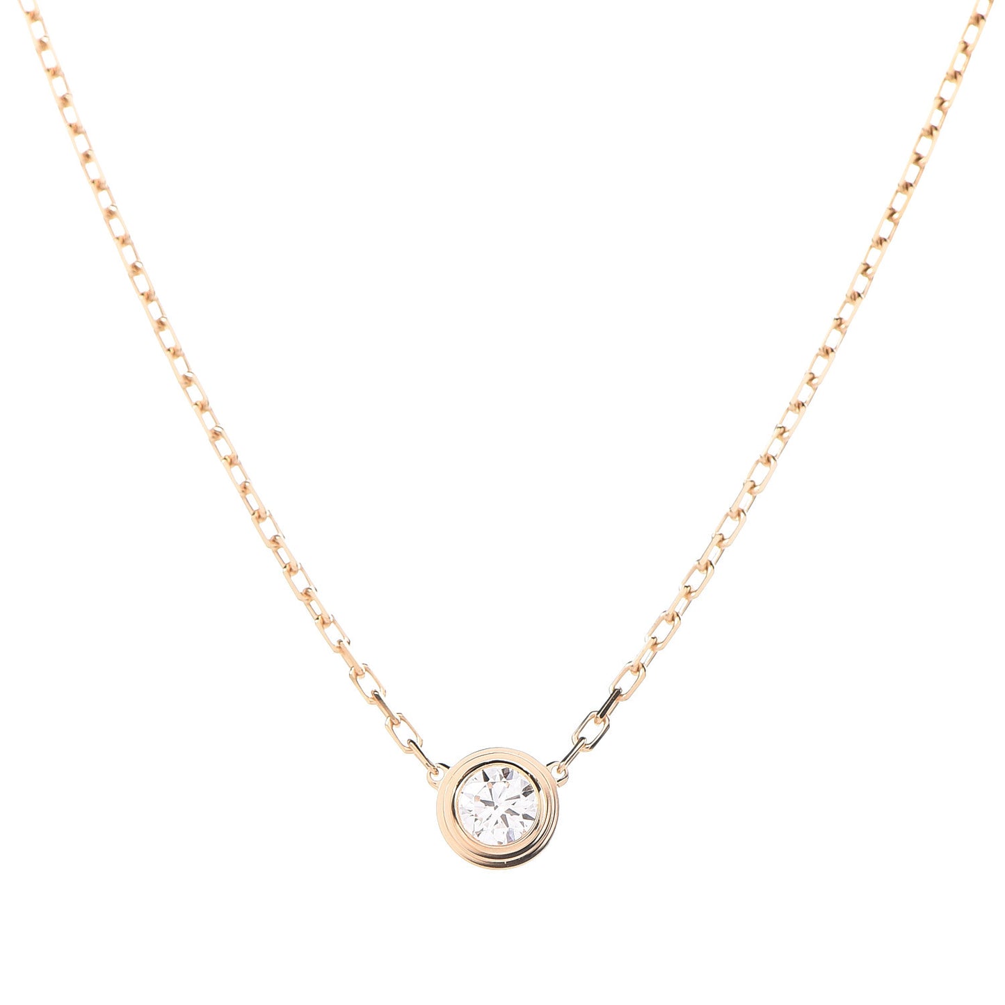 18K Yellow Gold Diamond LM D'Amour Pendant Necklace