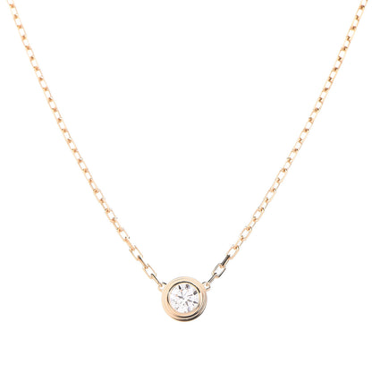 Cartier 18K Yellow Gold Diamond LM D'Amour Pendant Necklace 4 of 7